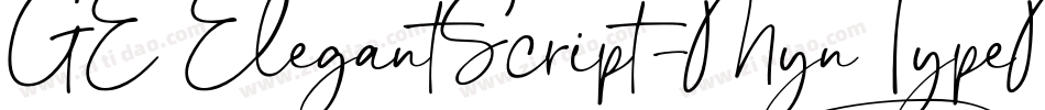 GE ElegantScript字体转换